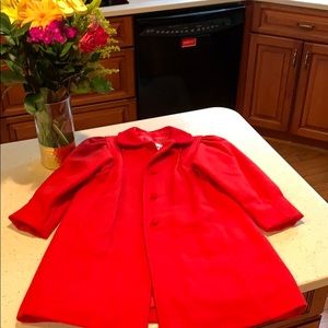 Vintage Girls Red Peacoat